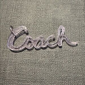 COACH Glitter acrylic hang tag bag charm